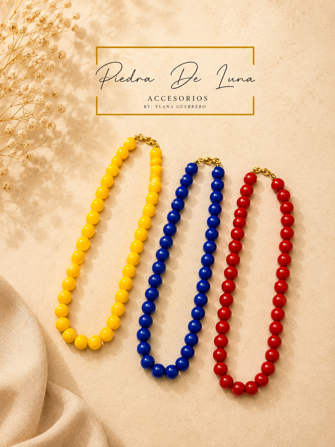 Collar Colombia bolas liso